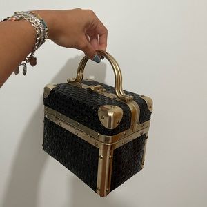 60’s Delill Braided Leather Train Case Purse